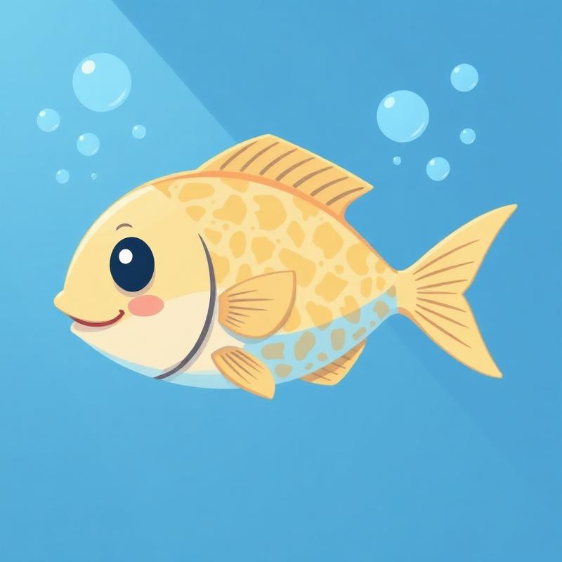 Pez ilustrado bajo el agua fría