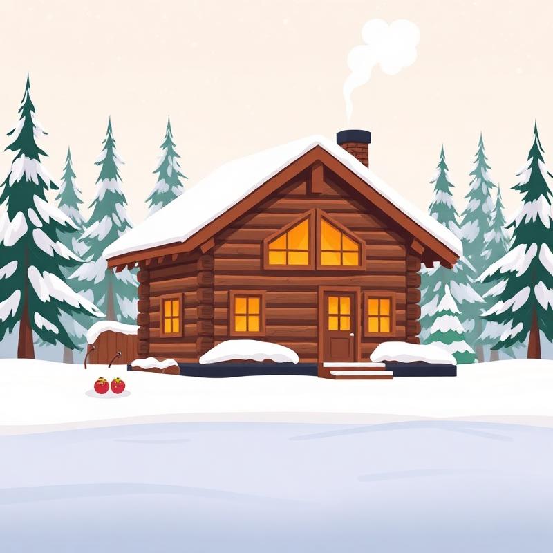 Cabaña invernal acogedora
