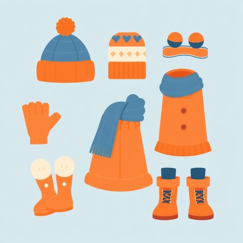 Ropa de invierno ilustrada para pesca en hielo